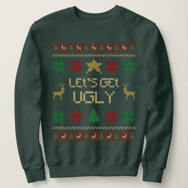 Camiseta Let’s Get Ugly Christmas (Frente do Design)