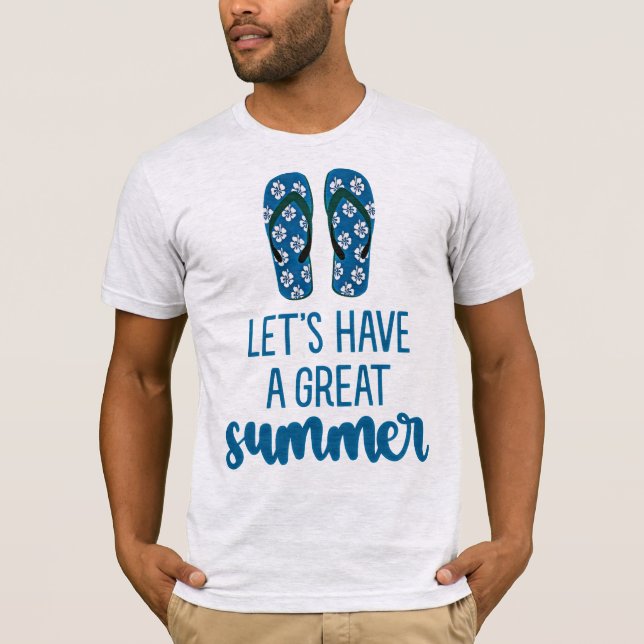 Camiseta  “Let’s Have a Great Summer” - Men’s Beach Vibes  (Frente)