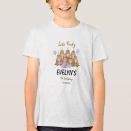 Camiseta Let’s Party Groundhog 5th Birthday – Fun Kids 