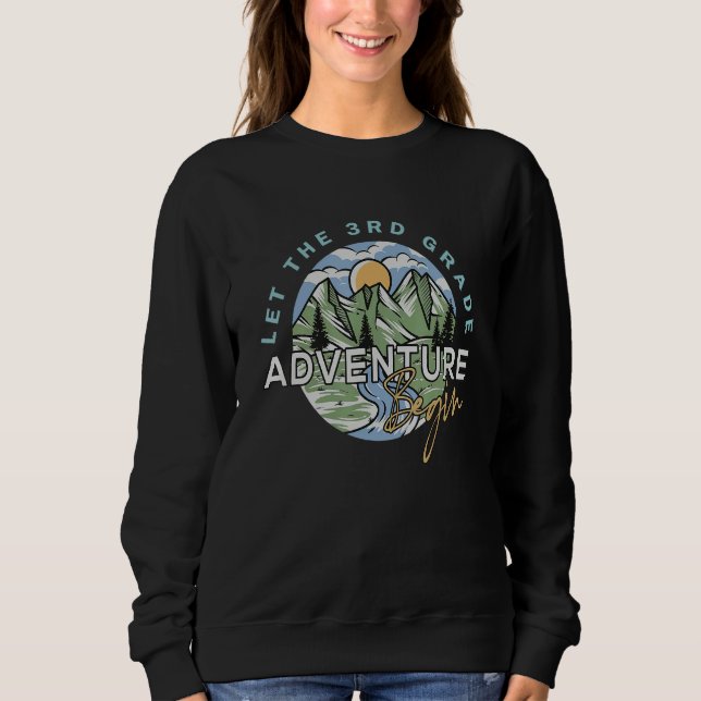 Camiseta Let The 3rd Grade Adventure Begin Third Grade Back (Frente)
