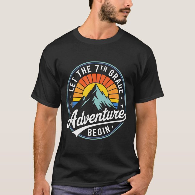 Camiseta Let The 7th Grade Adventure Begin Back To School S (Frente)