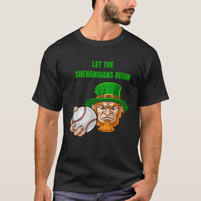 Camiseta Let The Shenanigans Begin Baseball St Patrick's Da (Frente)