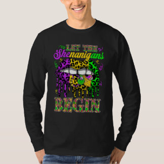 Camiseta Let The Shenanigans Begin Mardi Gras Costume Kids 