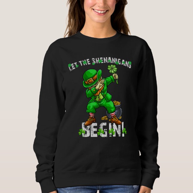 Camiseta Let The Shenanigans Begin St Patricks Day Dabbing  (Frente)