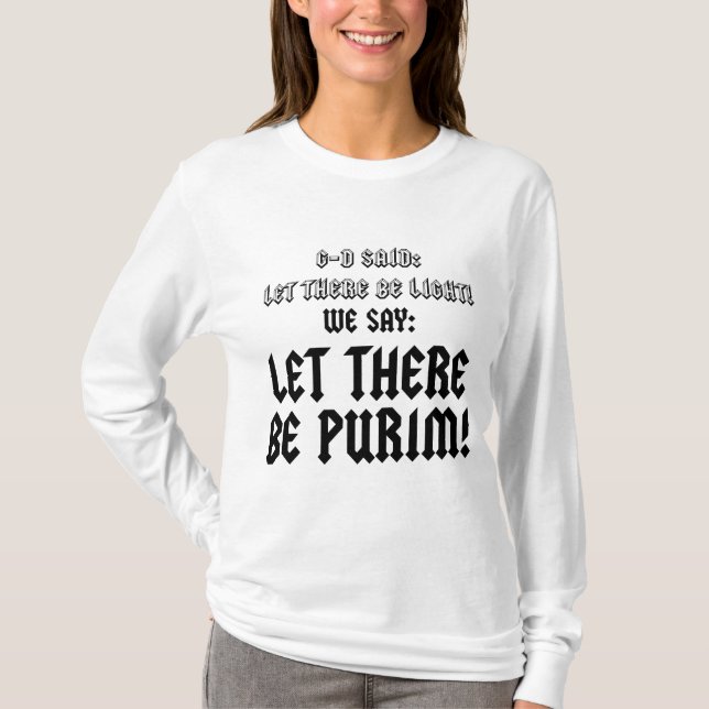 Camiseta let there be purim (Frente)