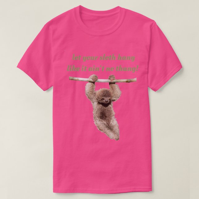 Camiseta Let your sloth hang Triblend (Frente do Design)