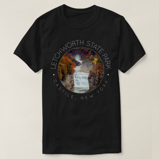 Camiseta Letchworth State Park New York State Parks Waterfa (Frente do Design)