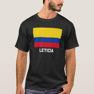 Camiseta Letícia Colômbia Sinalizador Emblem Escudo Bande