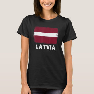 Camiseta Letônia Bandeira Apoio a Pessoas