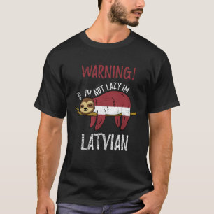 Camiseta Letônia Bandeira Im Não Preguiçosa Im Vintage Letã