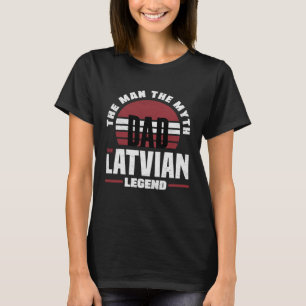 Camiseta Letónia Dia de os pais de pavilhão da Letónia