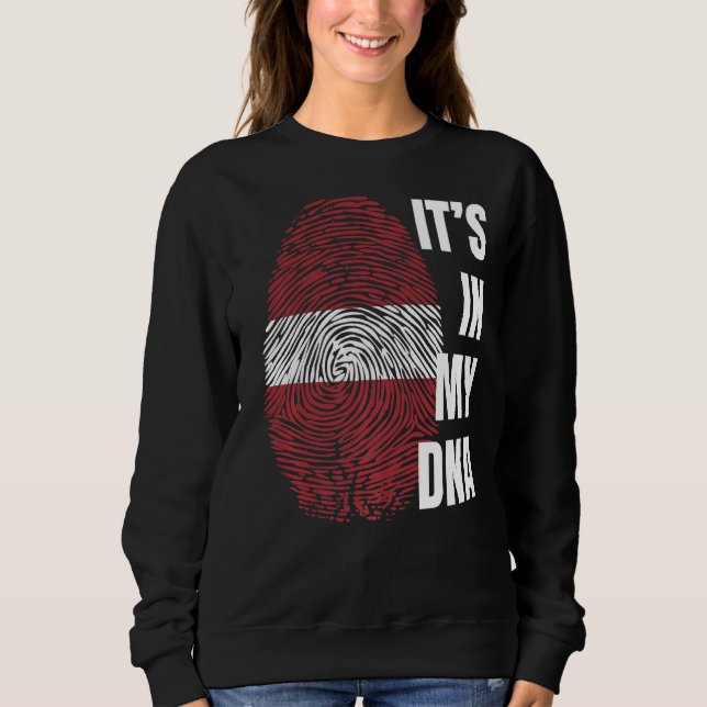 Camiseta Letónia Flag Dna Fingerprint Letónia (Frente)