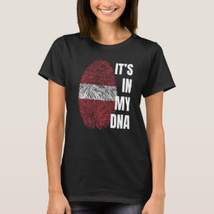Camiseta Letónia Flag Dna Fingerprint Letónia