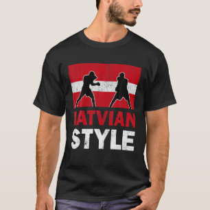 Camiseta Letónia Flag Letão Boxage Club Vintage