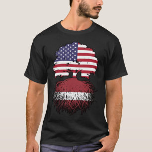 Camiseta Letónia Letônia Americana Estados Unidos América