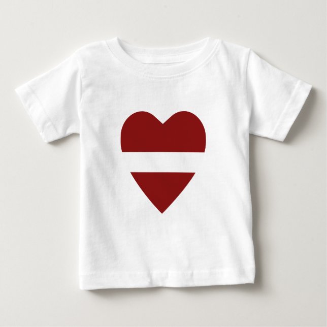 Camiseta Letônia Sinalizador Heart Shirt (Frente)