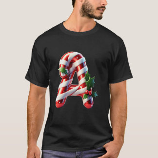 Camiseta Letra A de Design de Azevinho de Cana de Açúcar Fe
