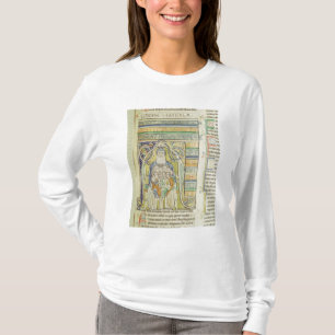 Camiseta Letra "A" de Historiated que descreve gerações