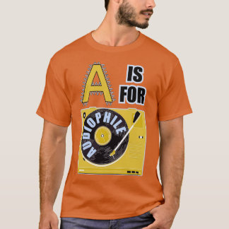 Camiseta Letra A para o audiófilo