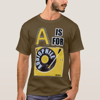 Camiseta Letra A para o audiófilo