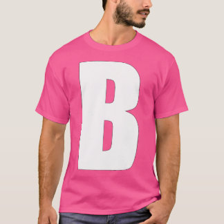 Camiseta Letra B Branco Negrito B Para Nomes De Equipe Ou W