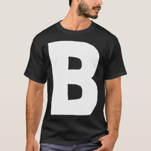 Camiseta Letra B grande e branca em negrito