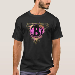 Camiseta Letra B monograma inicial personalizada Deco Cute 