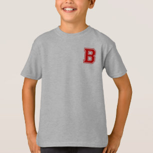 Camiseta Letra B - Nome inicial Alfabeto Monograma
