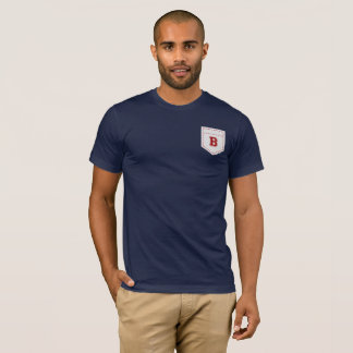 Camiseta Letra B - Nome inicial Alphabet Pocket Lado Esquer