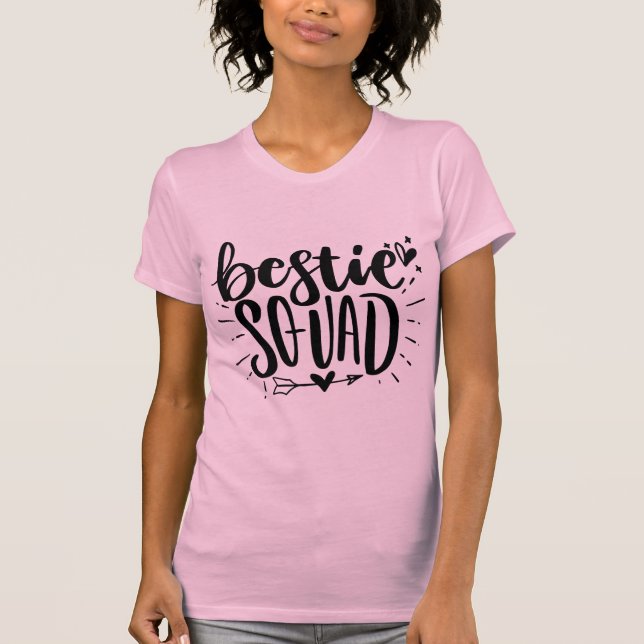 Camiseta Letra Bestie BFF Melhor Amizade (Frente)