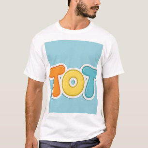 Camiseta Letra Bolha TOT   Colorido Cartoon para C