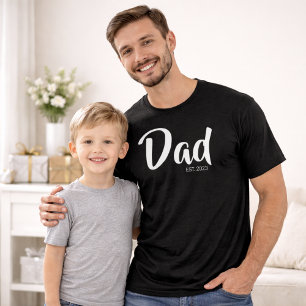 Camiseta Letra Branca Estabelecida Papai