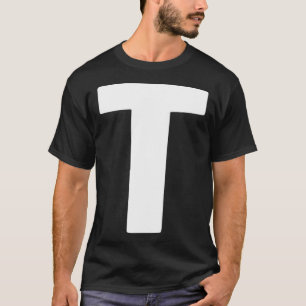 Camiseta Letra branco grande e negrito