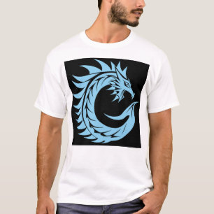 Camiseta Letra C Estilizada com Dragão, Alfabeto de Dragão,