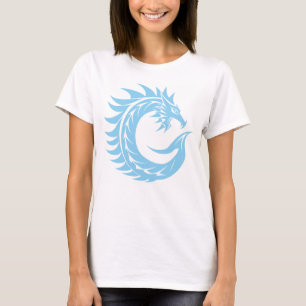Camiseta Letra C Estilizada com Dragão, Alfabeto de Dragão,