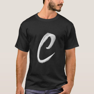 Camiseta Letra C Nome Inicial Monograma Maiúscula T Sh