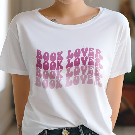Camiseta Letra Cor-de-rosa multicolorido do Groovy Book