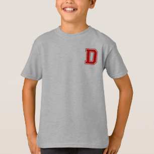 Camiseta Letra D - Nome inicial Alfabeto Monograma