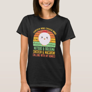 Camiseta Letra da Música Chicken Wing Chicken Wing Hot Dog