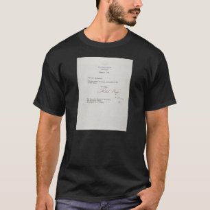 Camiseta Letra da renúncia de Richard M. Nixon 1974