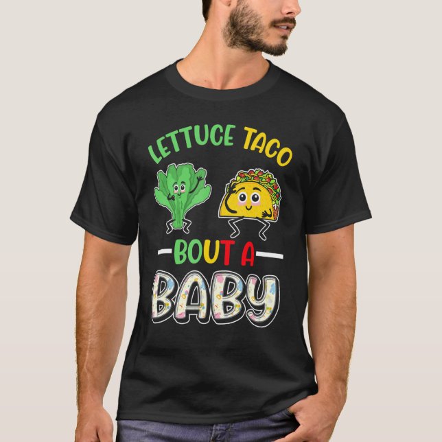 Camiseta Letra De Anúncio Do Bebê Taco Sobre Um Bebê 1 (Frente)