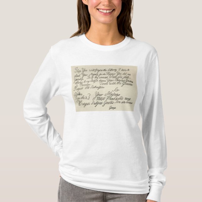 Camiseta Letra de George III a seu avô (Frente)