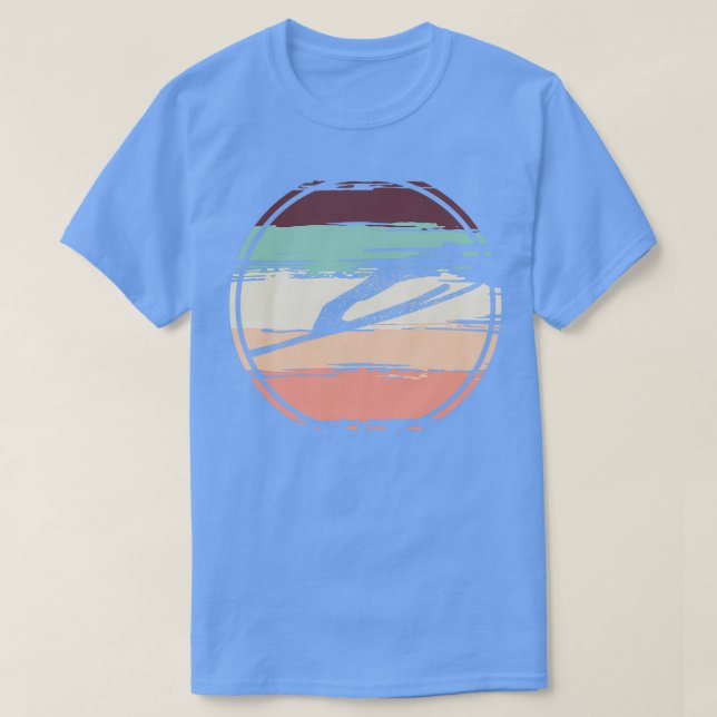 Camiseta Letra de jumping de esqui (Frente do Design)