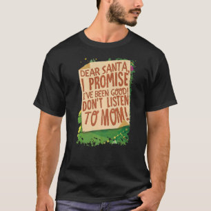 Camiseta Letra de Natal em Branco para Papais noeis Premium