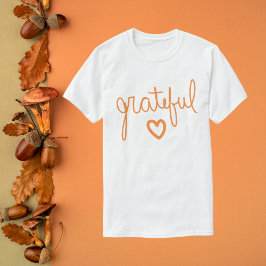 Camiseta Letra de Script Grateful