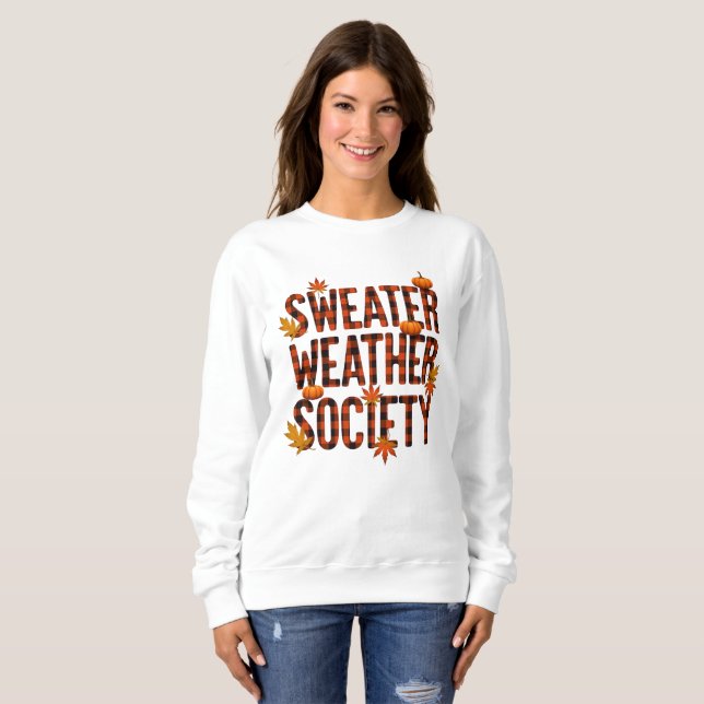 Camiseta Letra de Xadrez da Sweather Society (Frente Completa)