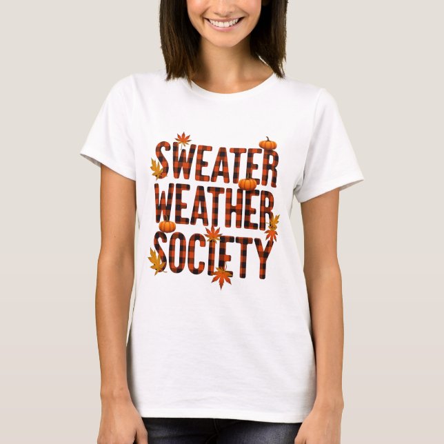 Camiseta Letra de Xadrez da Sweather Society (Frente)