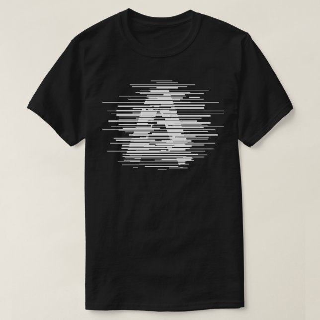 Camiseta Letra distorcida A Design (Frente do Design)