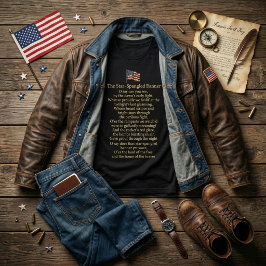 Camiseta Letra do Hino dos EUA