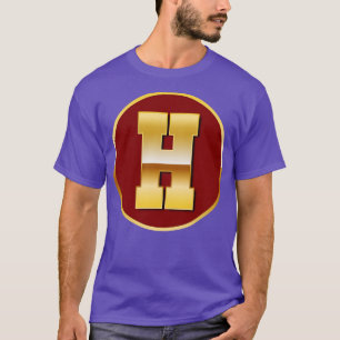 Camiseta Letra dourada H
